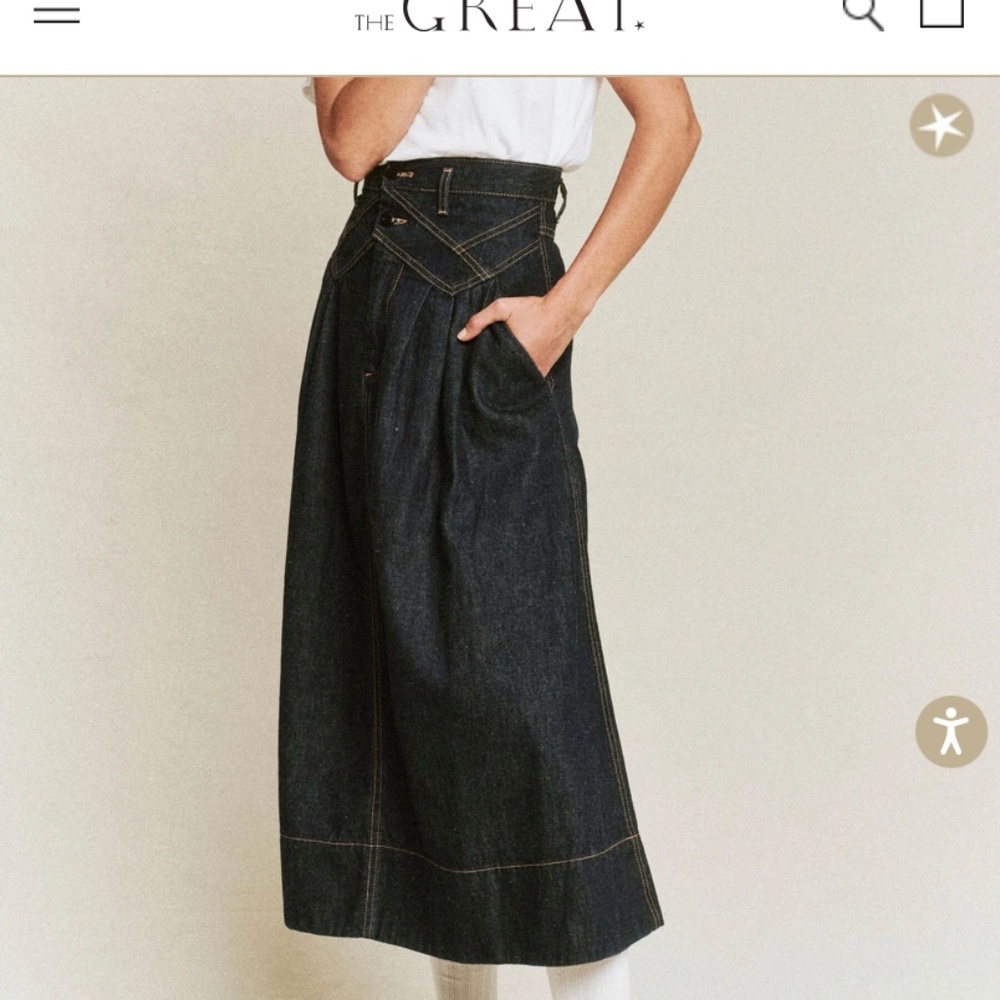 The Great denim Field Skirt